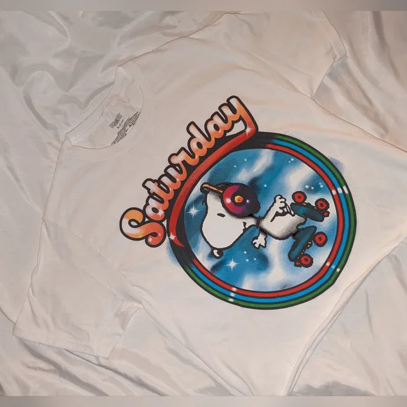 snoopy roller skating t shirt